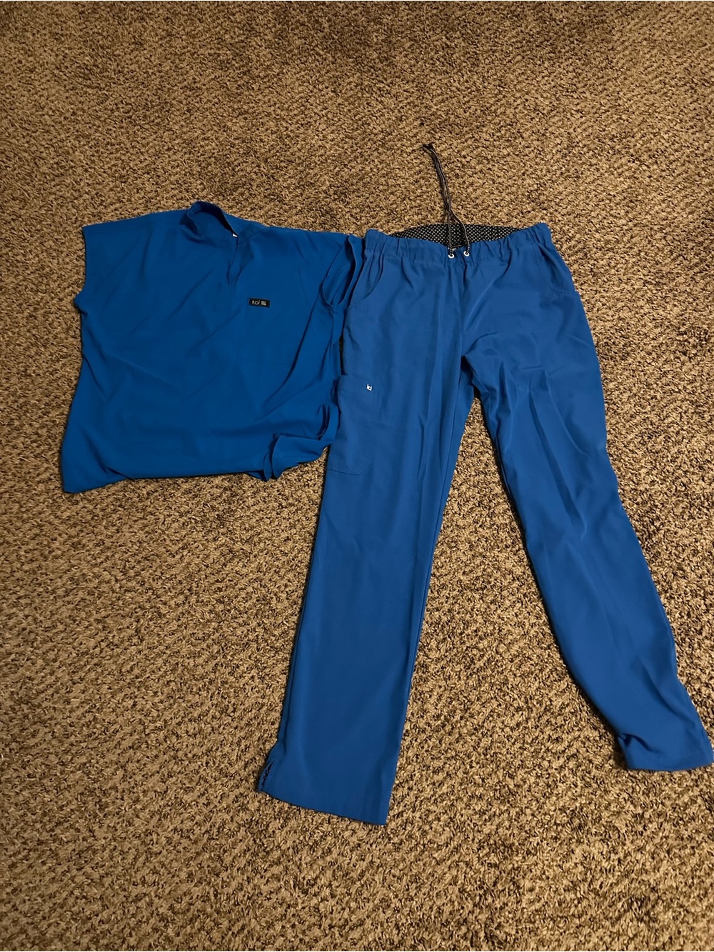 koi Royal Blue Women's Scrub Pants with Drawstring